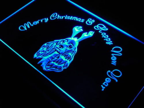 Cocker Spaniel Christmas Neon Light Sign